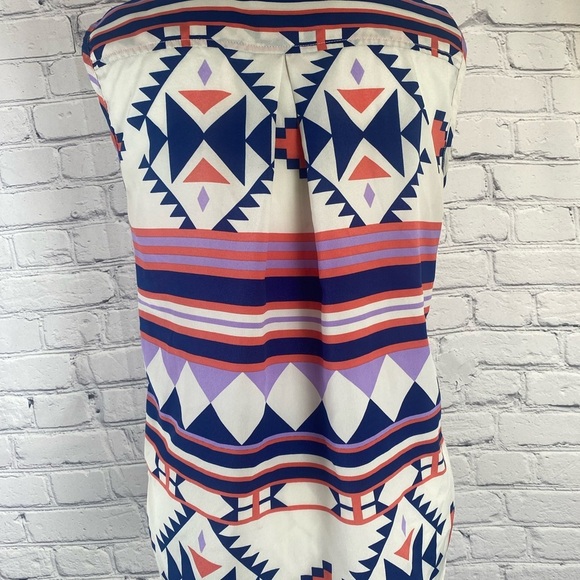 Collective Concepts Aztec Boho Blouse Sleeveless Small - Picture 10 of 10